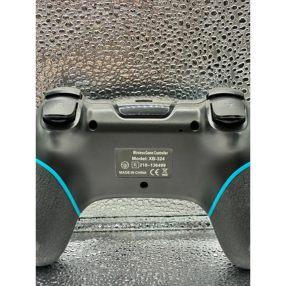 Wireless Game Controller XB-324 Black and Blue Bluetooth Gamepad for Switch PC